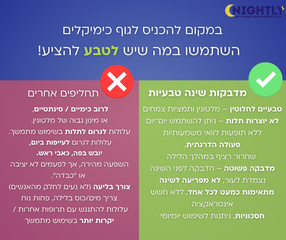 מדבקות טבעיות לשינה רגועה